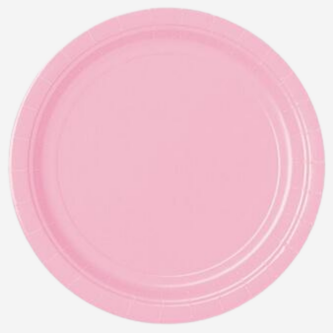 Pastel Pink Paper Plates (8 pack)