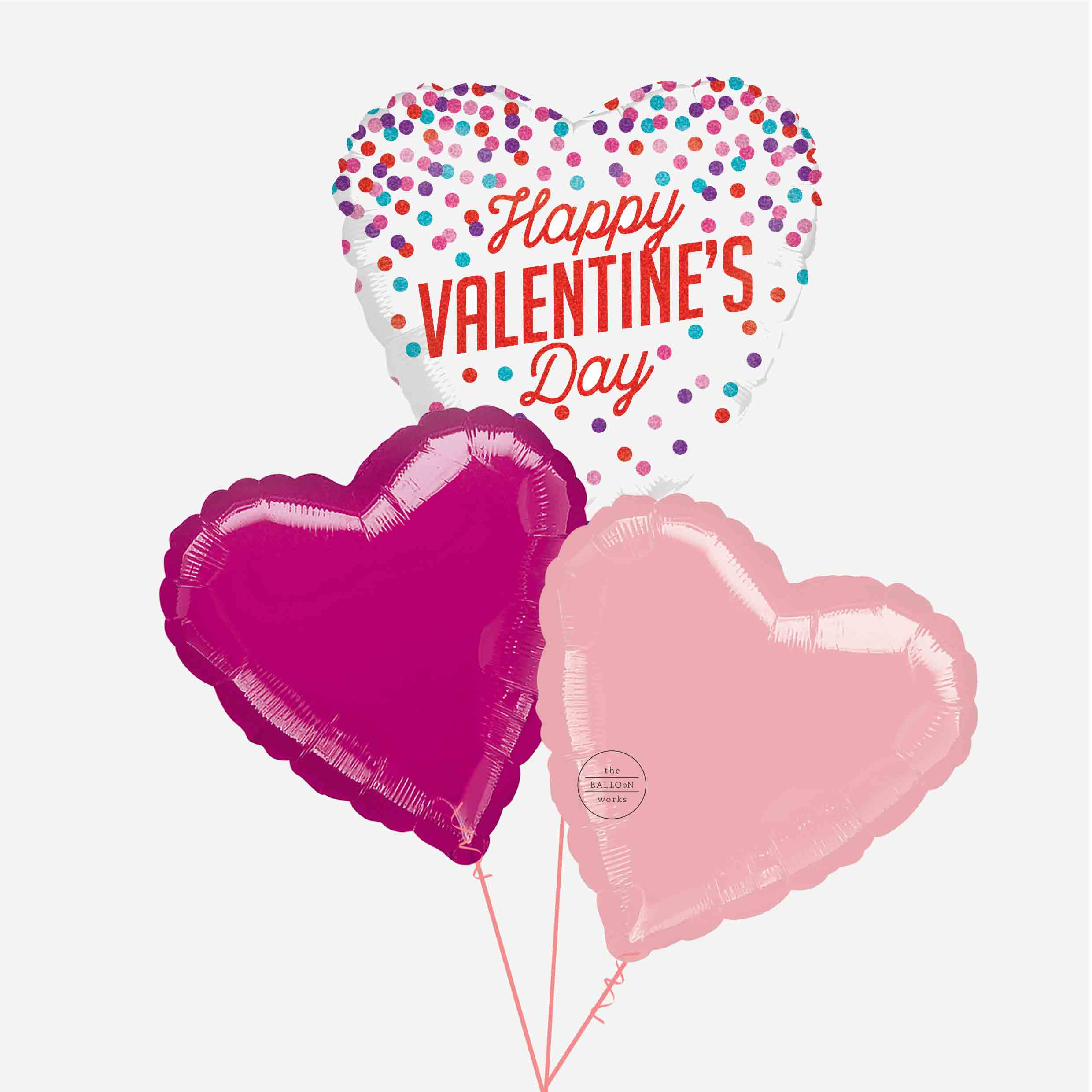 Pink Happy Valentines Balloon Bouquet – The Balloon Works