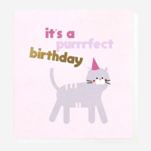 Cat It's A Purrrfect Birthday Card