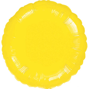 Yellow Circle Foil Balloon