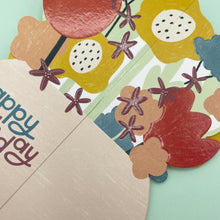 Happy Birthday Card - Vase of Flowers