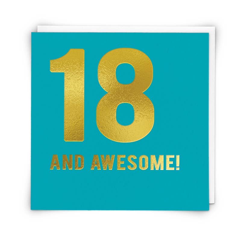 Eighteen and Awesome Greetings Card