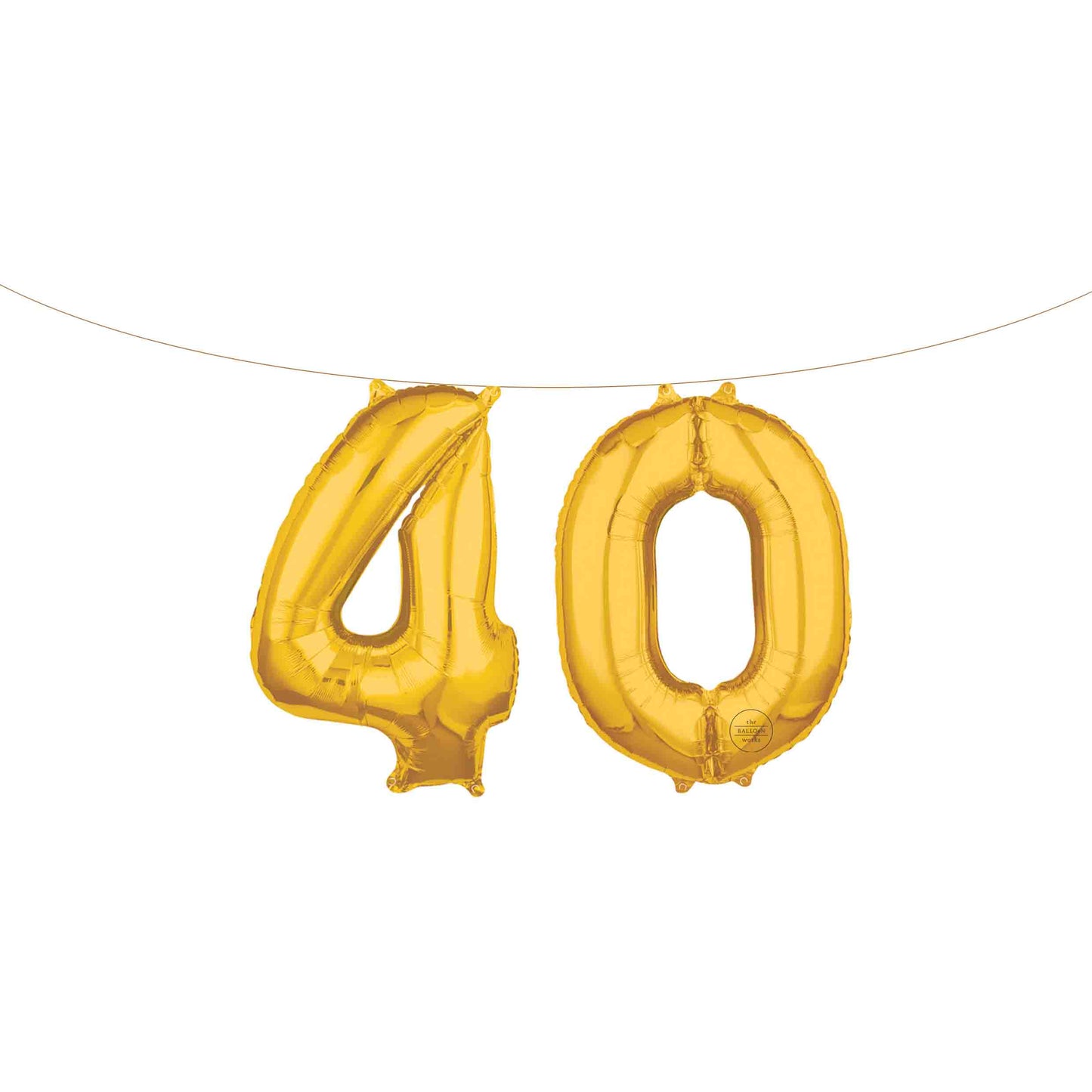 Air Filled 16" Gold Number Balloons
