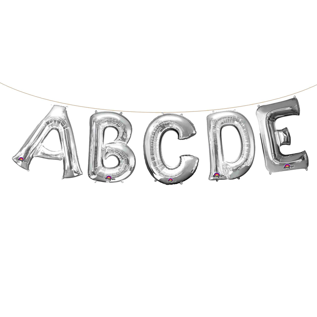 Air Filled Silver Letter Balloons 16