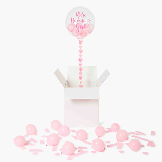 It's a Girl Bubble Balloon in a Box