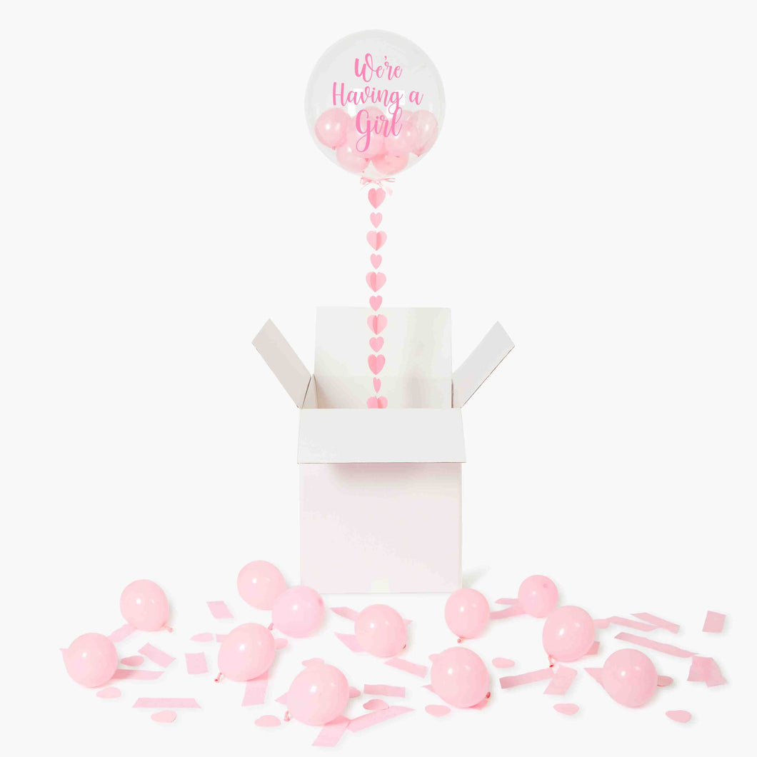 It's a Girl Bubble Balloon in a Box