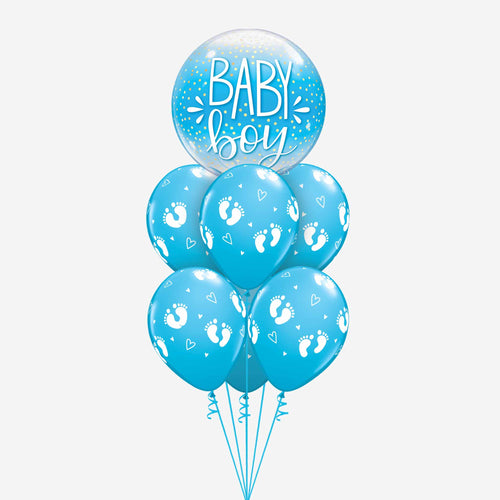 Baby Boy Blue Balloon Bouquet