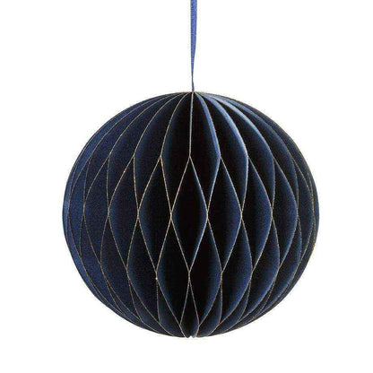 Honeycomb Decoration Navy Glitter