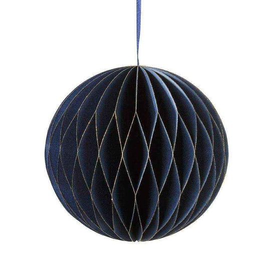 Honeycomb Decoration Navy Glitter