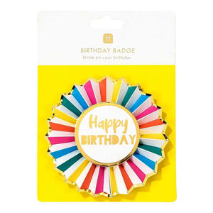 Rainbow Happy Birthday Badge