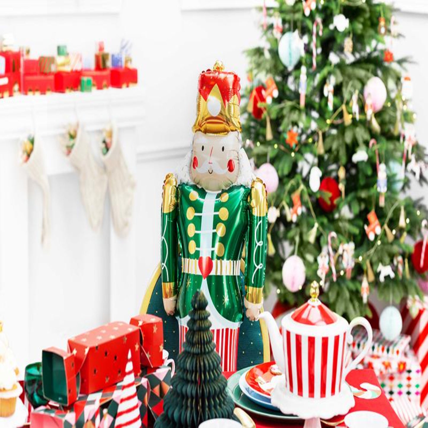 Standing Nutcracker Inflated Foil Balloon