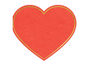 Red Heart Shaped Napkins