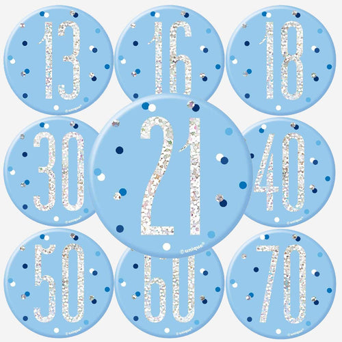 Glitz Blue & Silver Age Badge