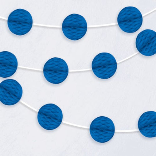 Blue Honeycomb Ball Garland