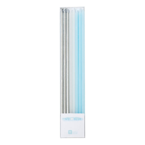 We Heart Blue Long Candles