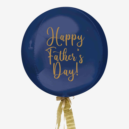 Happy Father's Day Blue Orbz Inflated Foil Balloon