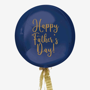 Happy Father's Day Blue Orbz Inflated Foil Balloon