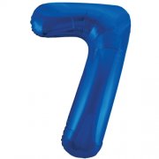Large Blue Inflated Foil Number Balloons 34"