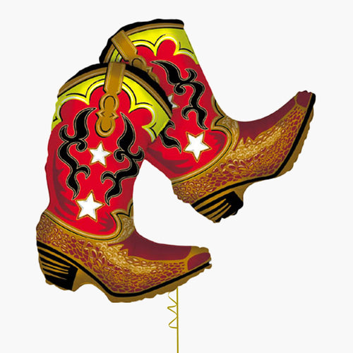 Dancing Boots Inflated Foil Balloon