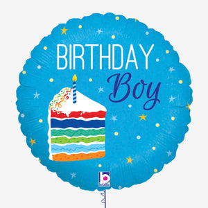 Birthday Boy Cake Foil Balloon