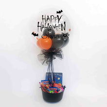 Personalised Inflated Halloween Balloon with Cauldron of Sweets
