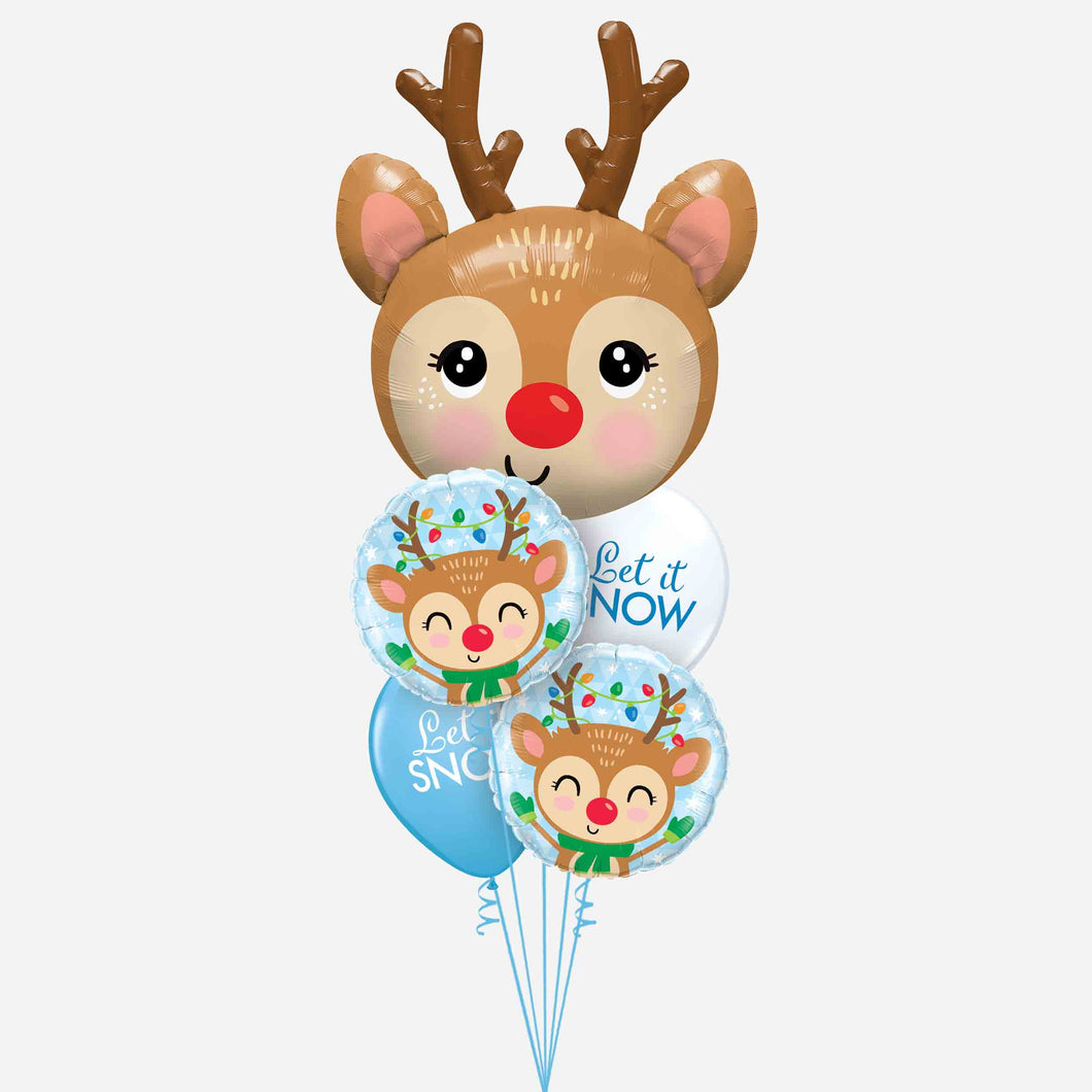Dashing Through the Snow Reindeer Balloon Bouquet