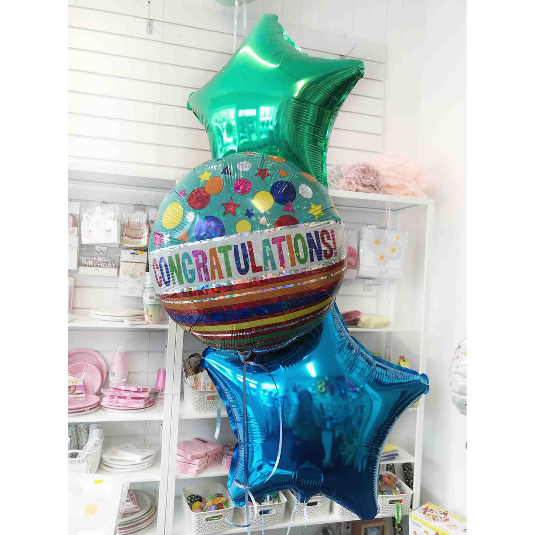 Congratulations Stars Balloon Bouquet
