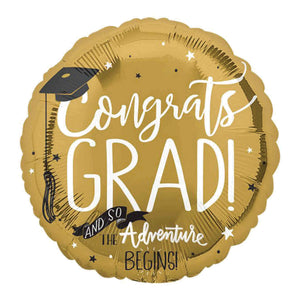 Congrats Grad Gold Foil Balloon