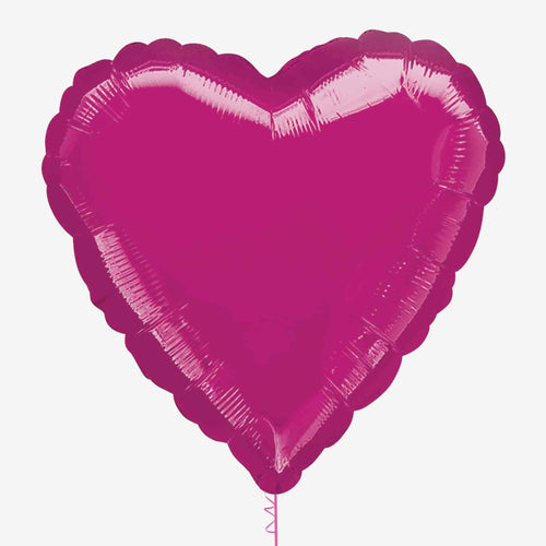 Fuchsia Heart Foil Balloon