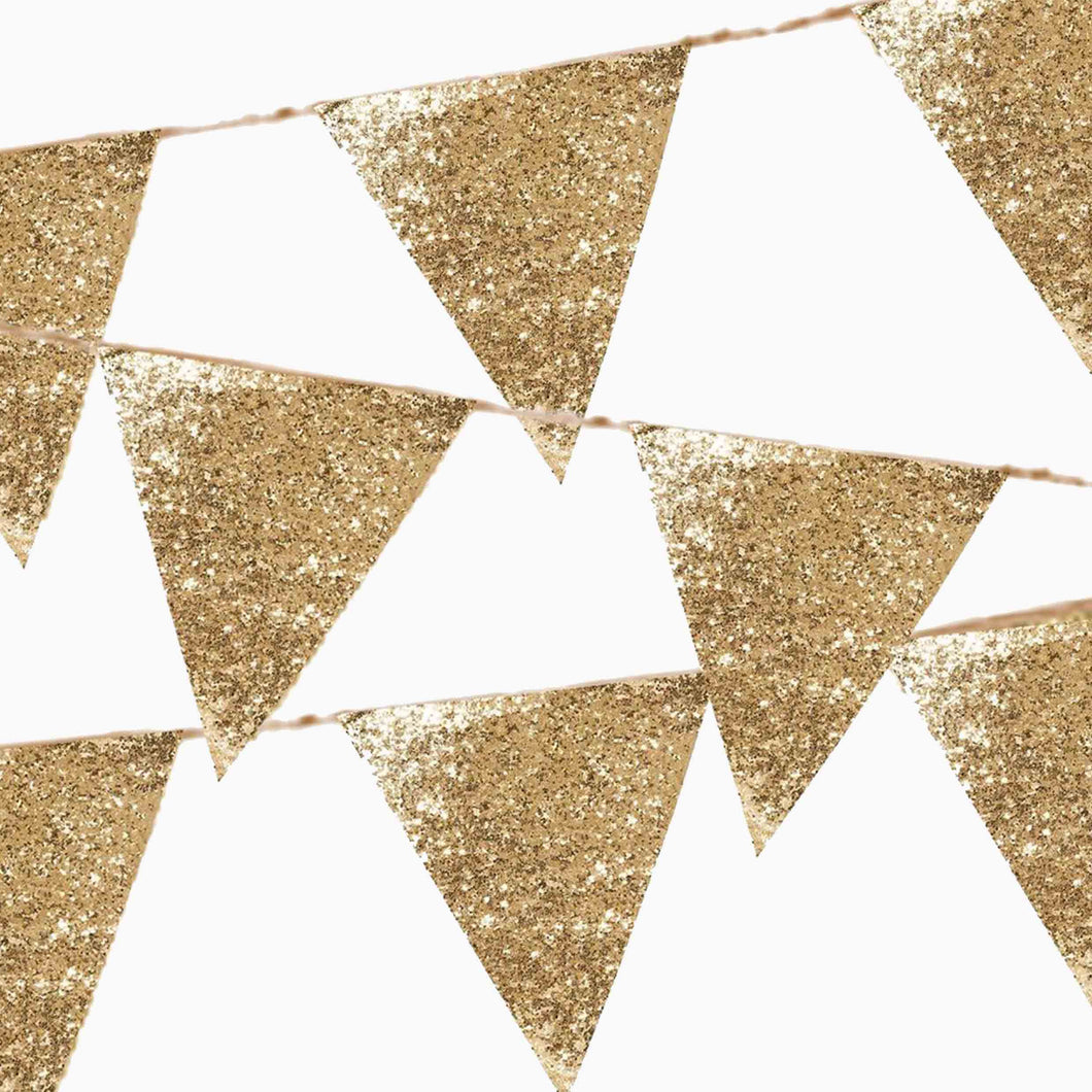 Luxe Gold Glitter Bunting