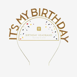 Luxe Gold Happy Birthday Headband