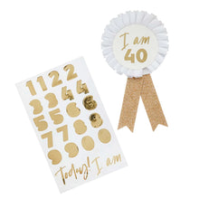 Gold Milestone Birthday Badge