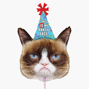 Grumpy Cat Party Face Foil Balloon