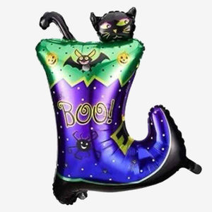 Halloween Cat Boot Foil Balloon