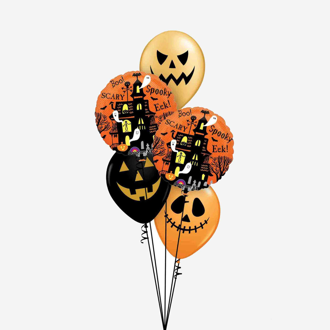 Halloween Jack O Lantern Balloon Bouquet