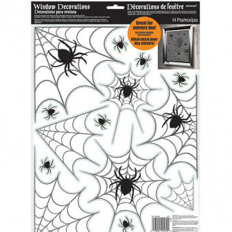 Vinyl Spider Web Window Decorations