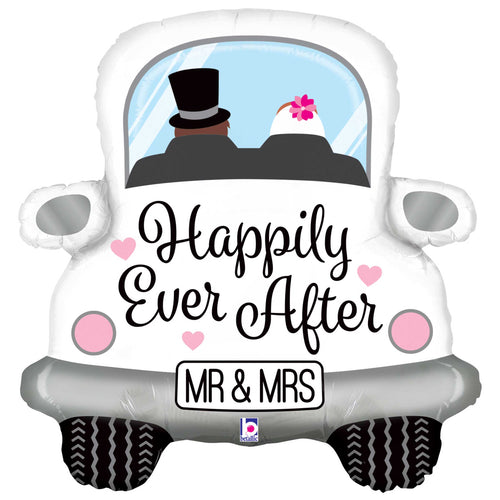 Happily Ever After Car Wedding Inflated Foil Balloon