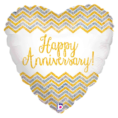 Happy Anniversary Heart Foil Balloon