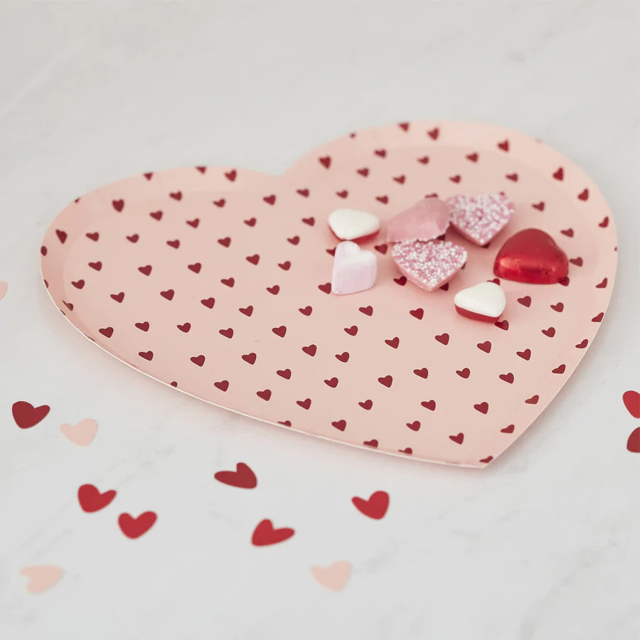Heart Shaped Valentines Plates