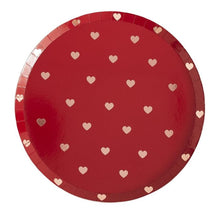 Rose Gold Valentines Heart Plates