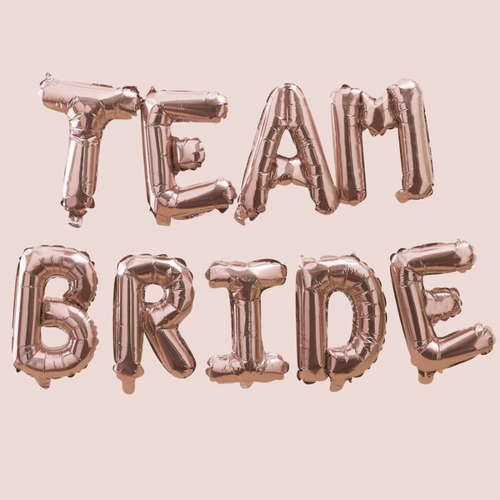 Team Bride Bunting Balloon Banner