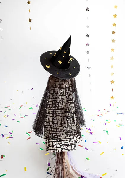 Stars and Moon Witch's Hat