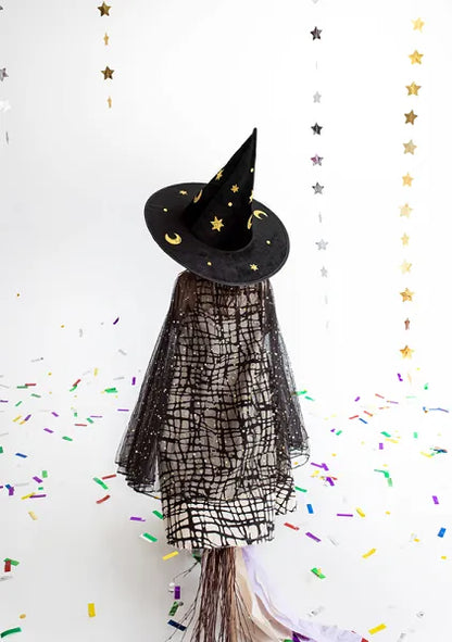 Stars and Moon Witch's Hat