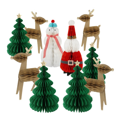 Honeycomb Christmas Characters (x 10)