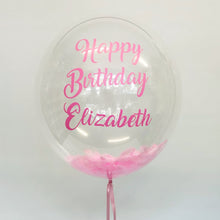 Personalised Clear Bubble Confetti Inflated Balloon