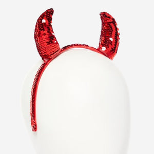 Sequinned Devil Horns Headband