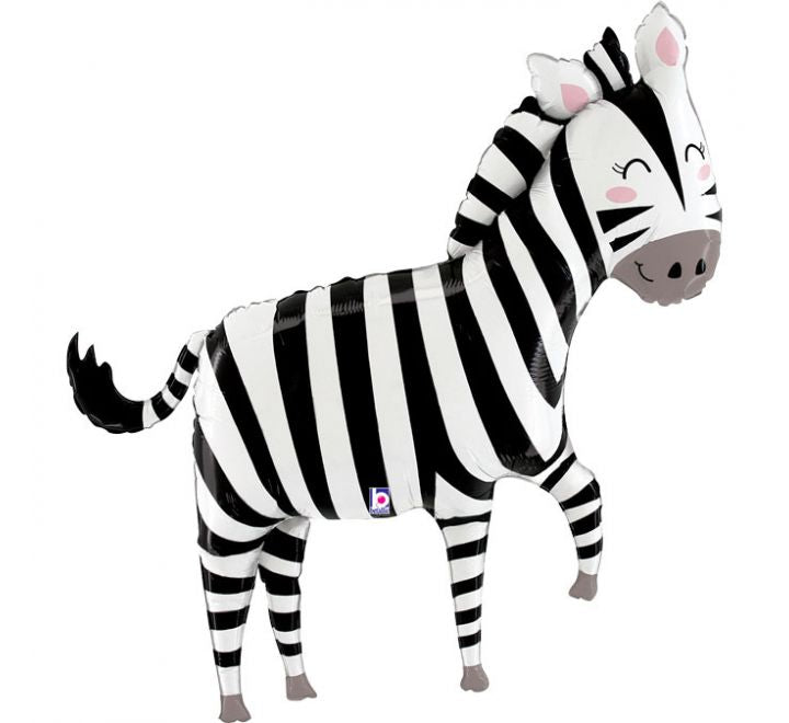 Jungle Zebra Inflated Foil Balloon