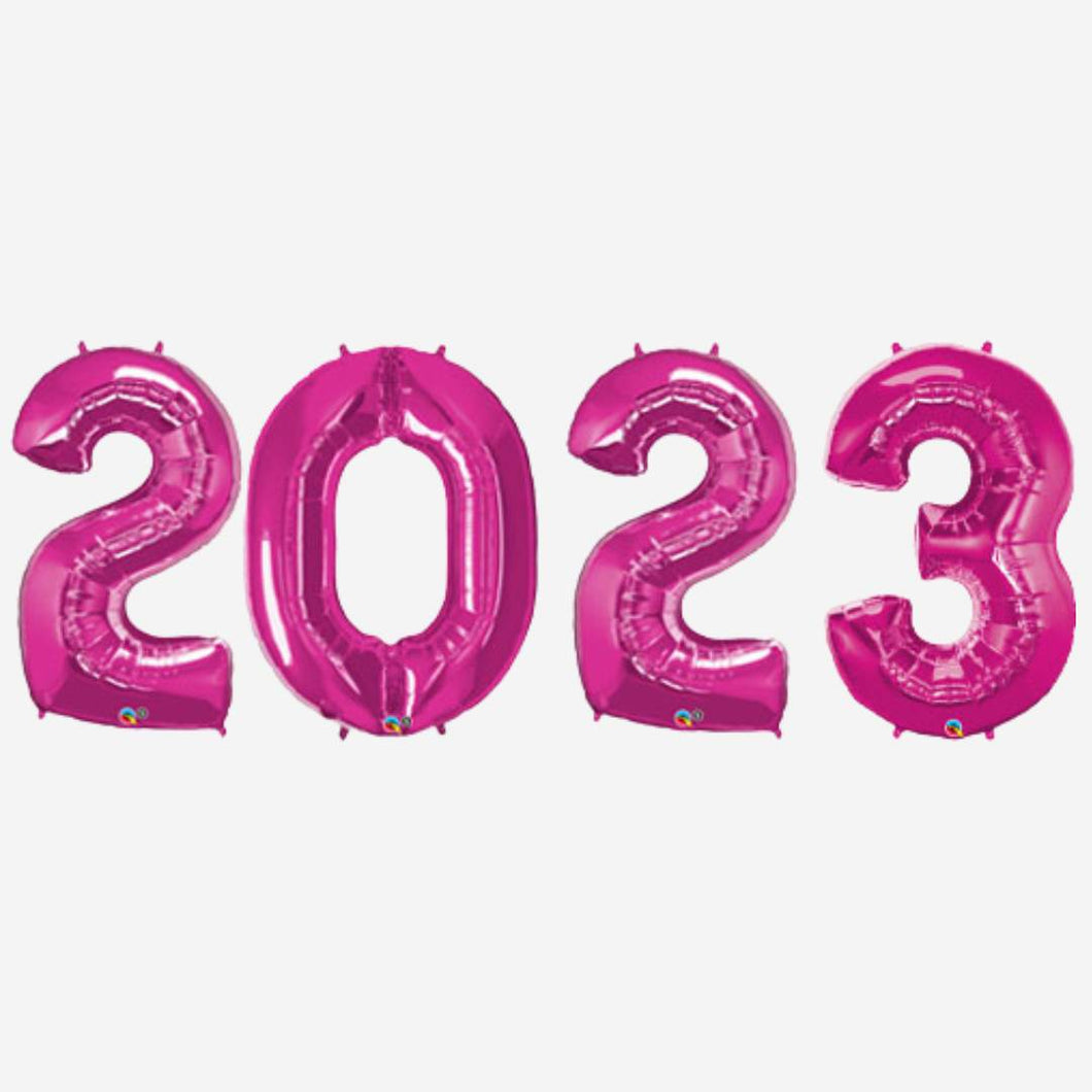 2023 PINK Foil Balloons Inflated