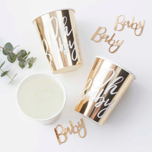 Oh Baby! Gold Baby Shower Cups