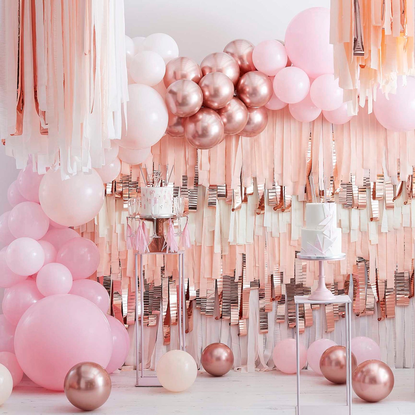 Rose Gold Fringe Happy Birthday Bunting